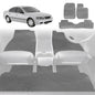6D Diamond Car Floor Mats for Ford Falcon 2002-2008 BA BF-Full Set-Grey-Outback GT