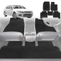 6D Diamond Car Floor Mats for Ford Falcon 2008-2014-Full Set-Black-Outback GT