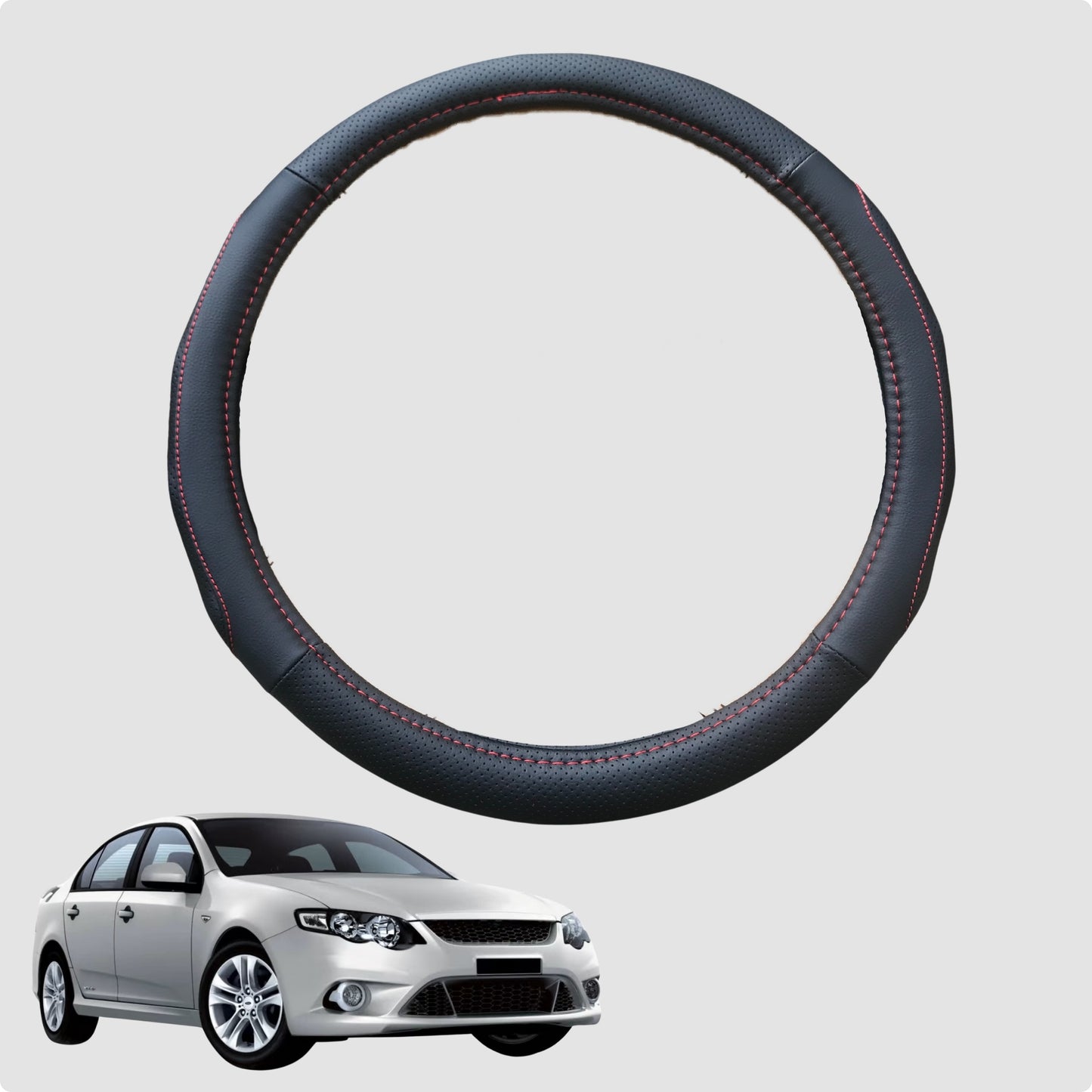 Steering Wheel Cover for Ford Falcon 2002-2008 38CM Leather | Circle
