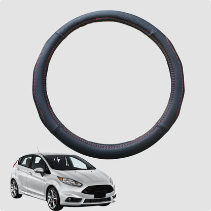 Steering Wheel Cover for Ford Fiesta 2008-2018 38CM Leather | Circle