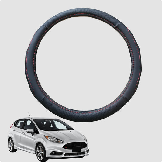 Steering Wheel Cover for Ford Fiesta 2008-2018 38CM Leather | Circle