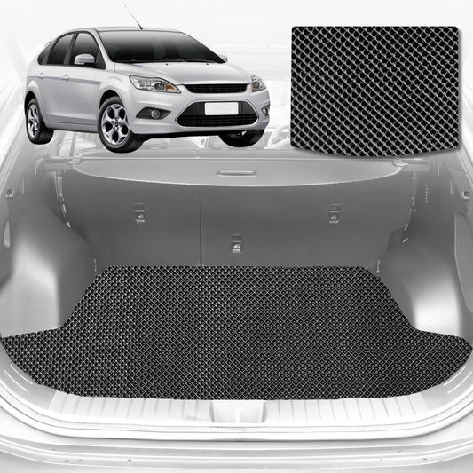 6D Diamond Car Boot Mat for Ford Focus 2011-2018-Cargo Mat-Black-Outback GT