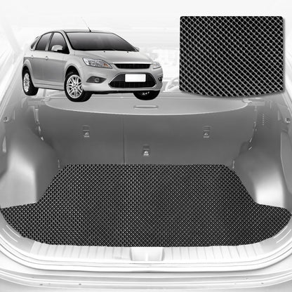 6D Diamond Car Boot Cargo Mat for Ford Focus 2011-2018 Hatch | Heavy Duty Carpet Liner