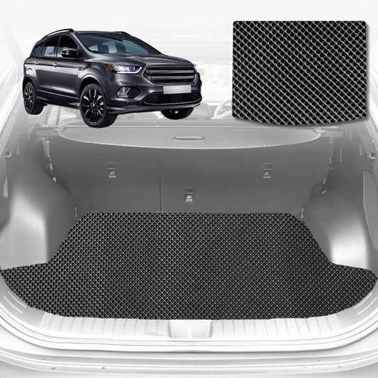 6D Diamond Car Boot Mat for Ford Kuga TF TE2012-2016-Cargo Mat-Black-Outback GT