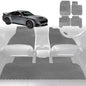 6D Diamond Car Floor Mats for Ford Mustang 2015-2024-Full Set-Grey-Outback GT