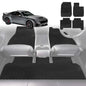 6D Diamond Car Floor Mats for Ford Mustang 2015-2024-Full Set-Black-Outback GT