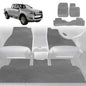6D Diamond Car Floor Mats for Ford Ranger 2012-2015-Full Set-Grey-Outback GT