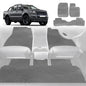 6D Diamond Car Floor Mats for Ford Ranger 2015-2018-Full Set-Grey-Outback GT