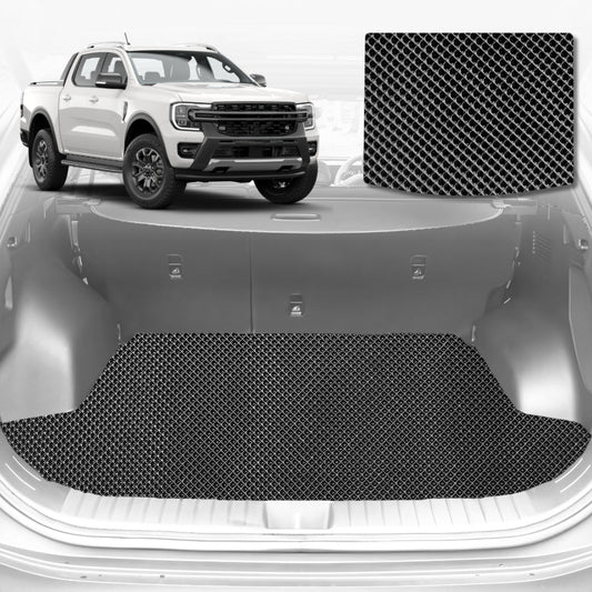 6D Diamond Car Boot Mat for All-new Ford Ranger 2022-Current-Cargo Mat-Black-Outback GT