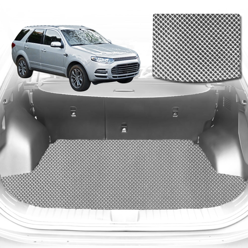 6D Diamond Car Boot Mat for Ford Territory 2004-2011-Cargo Mat-Grey-Outback GT
