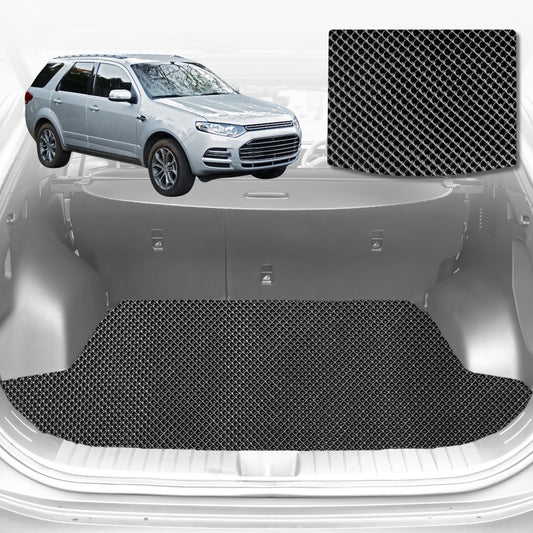 6D Diamond Car Boot Cargo Mat for Ford Territory 2011-2016 (3rd Row seats up/7 seater) | Heavy Duty Carpet Liner