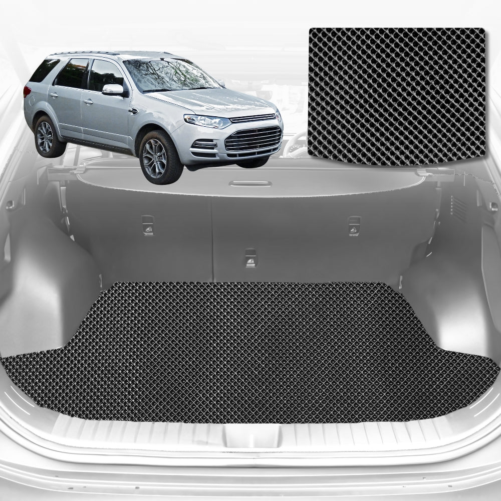 6D Diamond Car Boot Mat for Ford Territory 2004-2011-Cargo Mat-Black-Outback GT