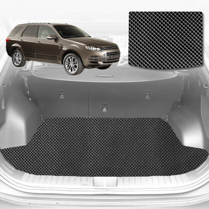 6D Diamond Car Boot Cargo Mat for Ford Territory 2011-2016 (3rd Row folded/5 seater) | Heavy Duty Carpet Liner