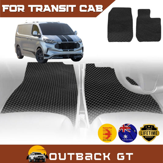 6D Diamond Car Floor Mats for Ford Transit Cab VO2014-Current Front Set | Heavy Duty Carpet Liner