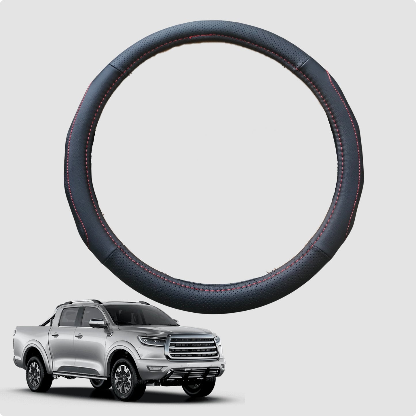 Steering Wheel Cover for GWM Haval Great Wall Cannon Ute 2019-Current 38CM Leather | Circle
