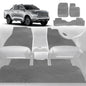 6D Diamond Car Floor Mats for GWM Haval Great Wall Cannon Ute 2019-Current-Full Set-Grey-Outback GT