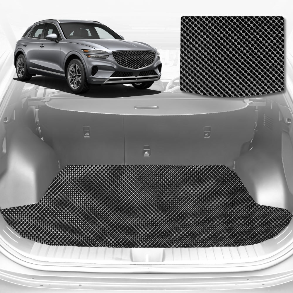 6D Diamond Car Boot Mat for Genesis GV70 IK2022-Current-Cargo Mat-Black-Outback GT