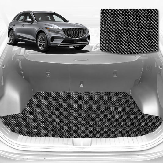 6D Diamond Car Boot Mat for Genesis GV70 IK2022-Current-Cargo Mat-Black-Outback GT