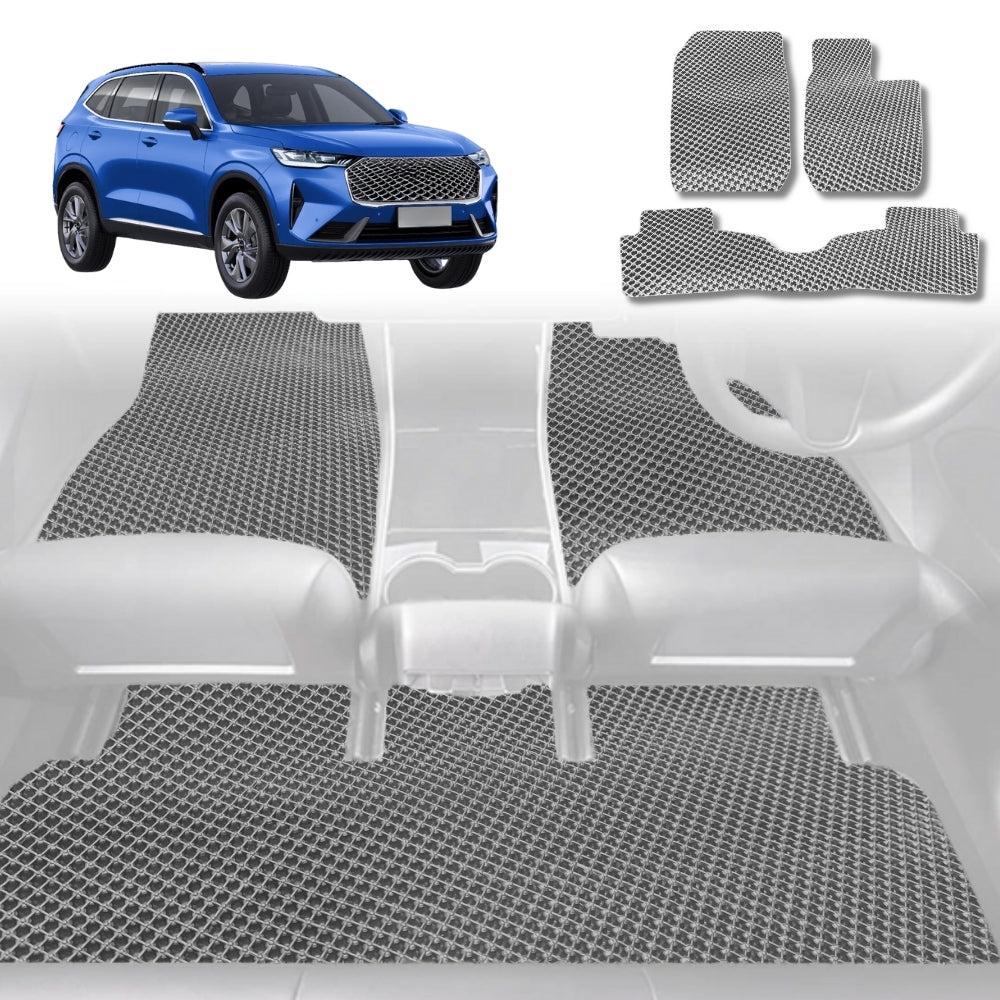 6D Diamond Car Floor Mats for Haval H6GT 2021-Current-Full Set-Grey-Outback GT