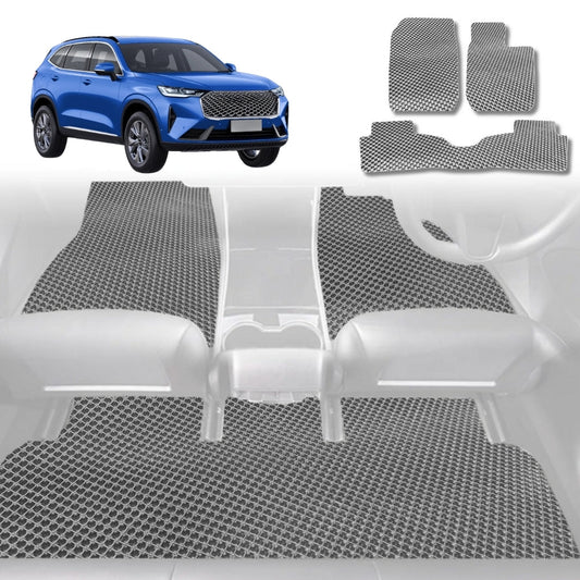 6D Diamond Car Floor Mats for Haval H6GT 2021-Current-Full Set-Grey-Outback GT