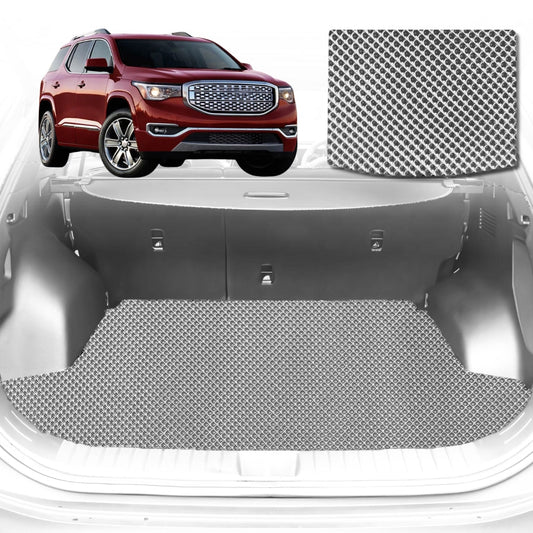 6D Diamond Car Boot Mat for Holden Acadia AC2018-2021-(3rd Row folded/5 seater)-Cargo Mat-Grey-Outback GT