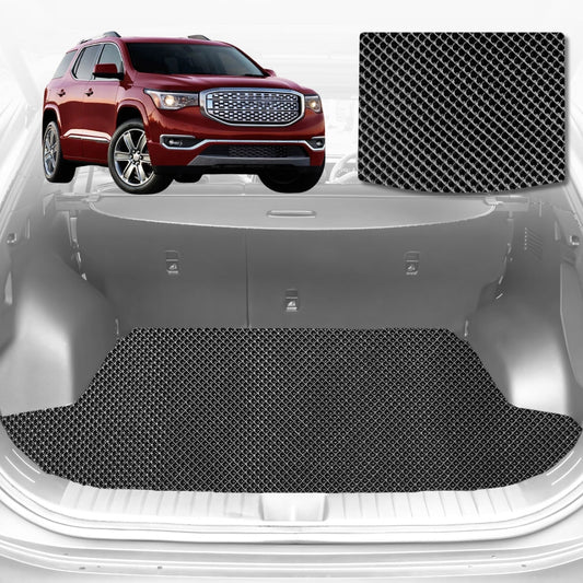 6D Diamond Car Boot Mat for Holden Acadia AC2018-2021-(3rd Row seats up/7 seater)-Cargo Mat-Black-Outback GT