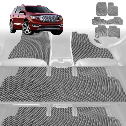 6D Diamond Car Floor Mats for Holden Acadia 2018-2021-Ultimate Set-Grey-Outback GT