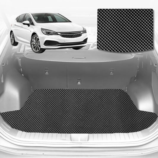 6D Diamond Car Boot Mat for Holden Astra (BL BK)2016-2020-Sedan-Cargo Mat-Black-Outback GT