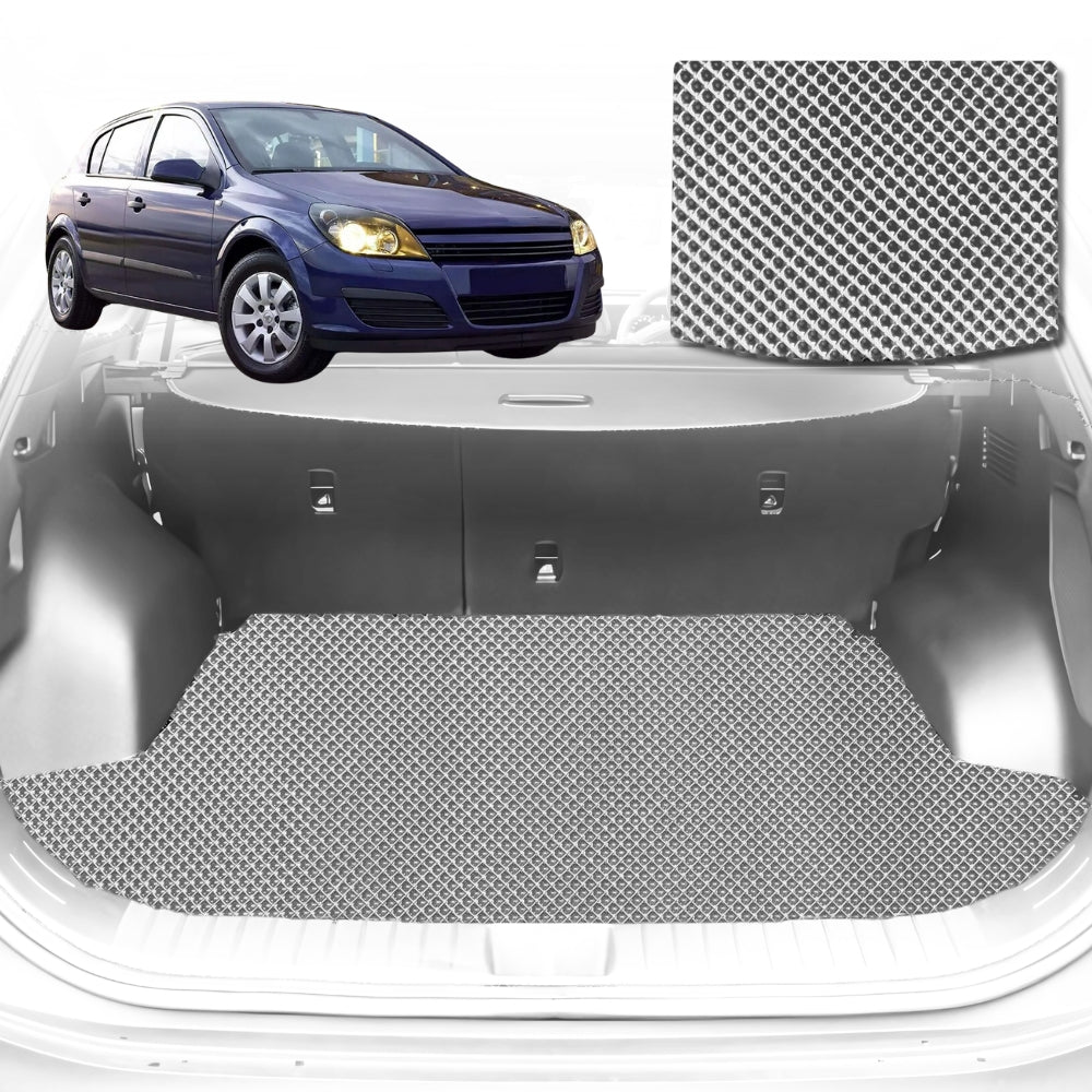 6D Diamond Car Boot Mat for Holden Astra (AH)2004-2009-Wagon-Cargo Mat-Grey-Outback GT