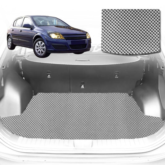 6D Diamond Car Boot Mat for Holden Astra (AH)2004-2009-Hatch-Cargo Mat-Grey-Outback GT