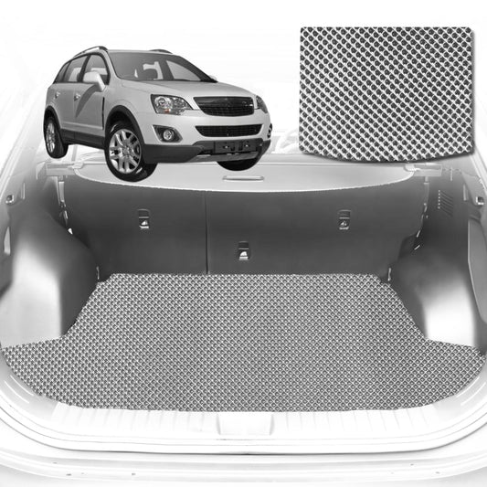 6D Diamond Car Boot Mat for Holden Captiva 5 CG, CG II2006-2015-Cargo Mat-Grey-Outback GT