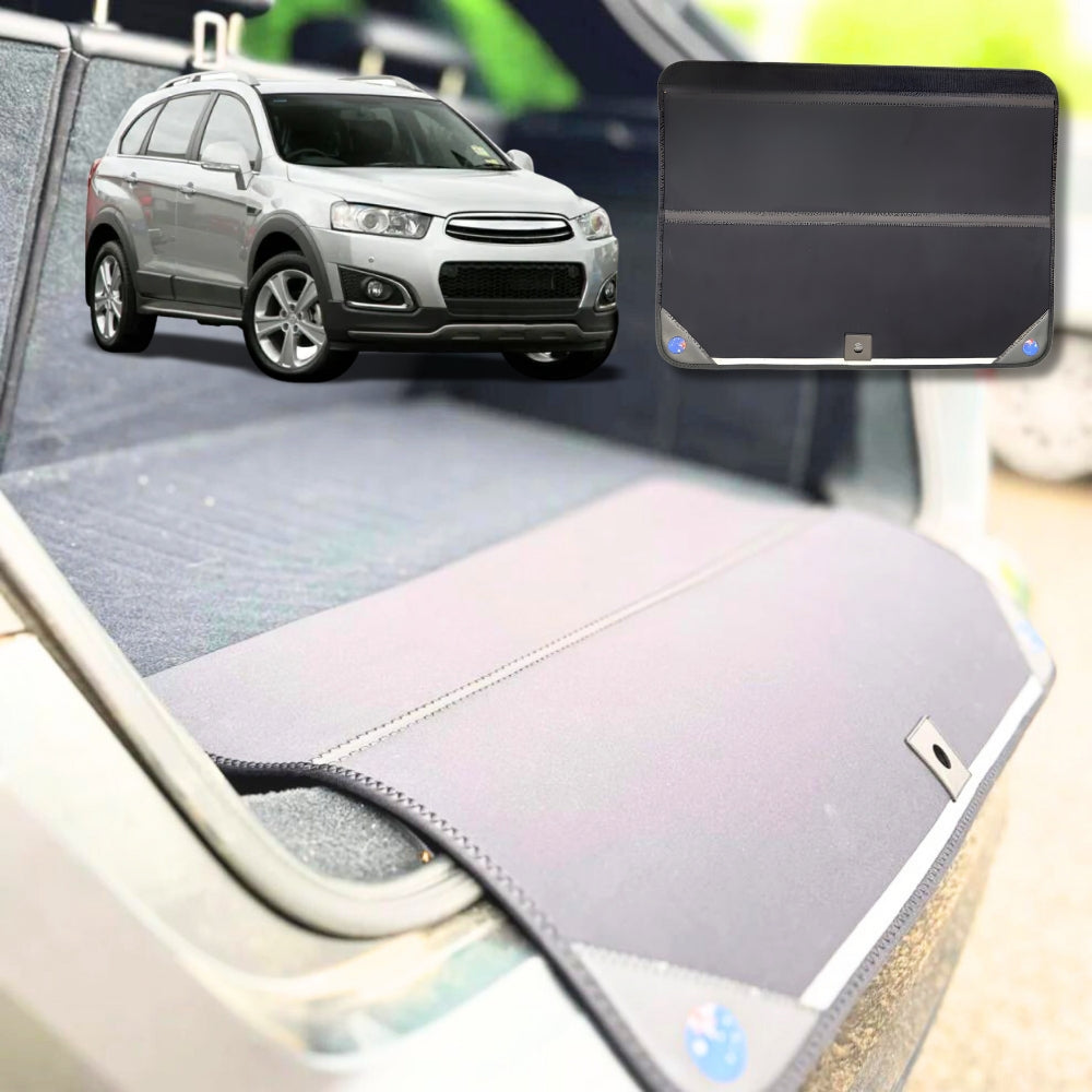 6D Diamond Car Boot Mat for Holden Captiva 7 CG, CG II2009-2015-(3rd Row seats up/7 seater)-Cargo Mat-Black-Outback GT