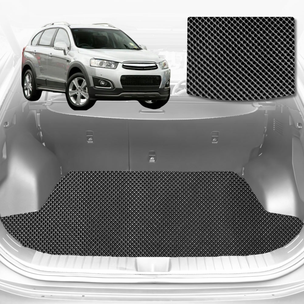 6D Diamond Car Boot Mat for Holden Captiva 7 CG, CG II2009-2015 (3rd Row folded/5 seater) | Heavy Duty Carpet Liner