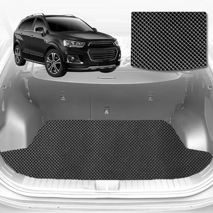 6D Diamond Car Boot Cargo Mat for Holden Captiva 7 2009-2015 (3rd Row folded/5 seater) | Heavy Duty Carpet Liner