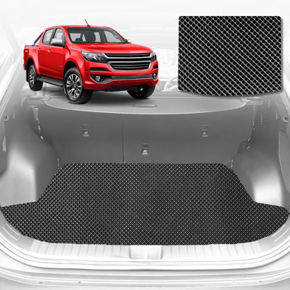 6D Diamond Car Boot Mat for Holden Colorado 7 RG2012-2020 (3rd Row folded/5 seater) | Heavy Duty Carpet Liner