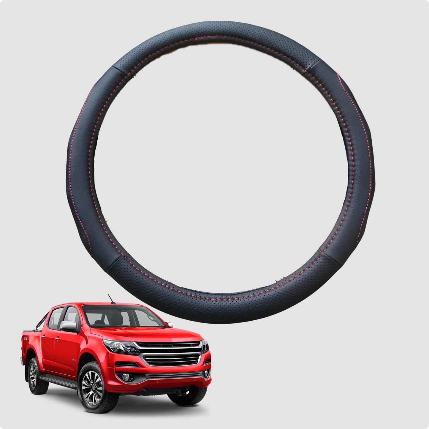 Steering Wheel Cover for Holden Colorado 7 2012-2020 38CM Leather | Circle