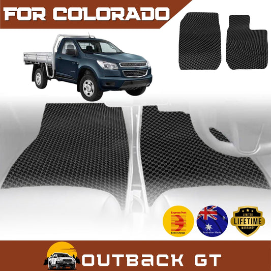 6D Diamond Car Floor Mats for Holden Colorado Ute Single Cab RG, VF2012-2016 Front Set | Heavy Duty Carpet Liner
