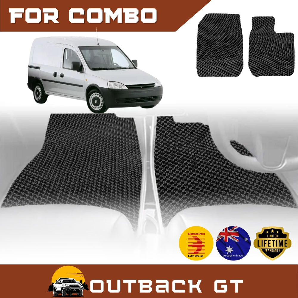 6D Diamond Car Floor Mats for Holden Colorado Ute Single Cab RG, VF2012-2016 Front Set | Heavy Duty Carpet Liner