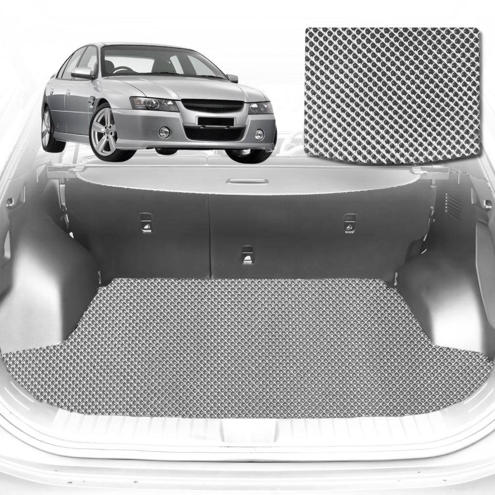 6D Diamond Car Boot Mat for Holden Commodore (VT VX VY VZ)1997-2006-Cargo Mat-Grey-Outback GT