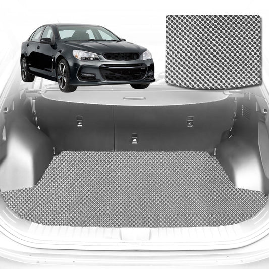 6D Diamond Car Boot Mat for Holden Commodore (VE)2007-2013-Cargo Mat-Grey-Outback GT