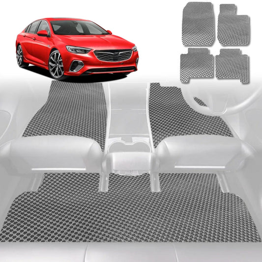 6D Diamond Car Floor Mats for Holden Commodore (ZB)2018-2020-Full Set-Grey-Outback GT
