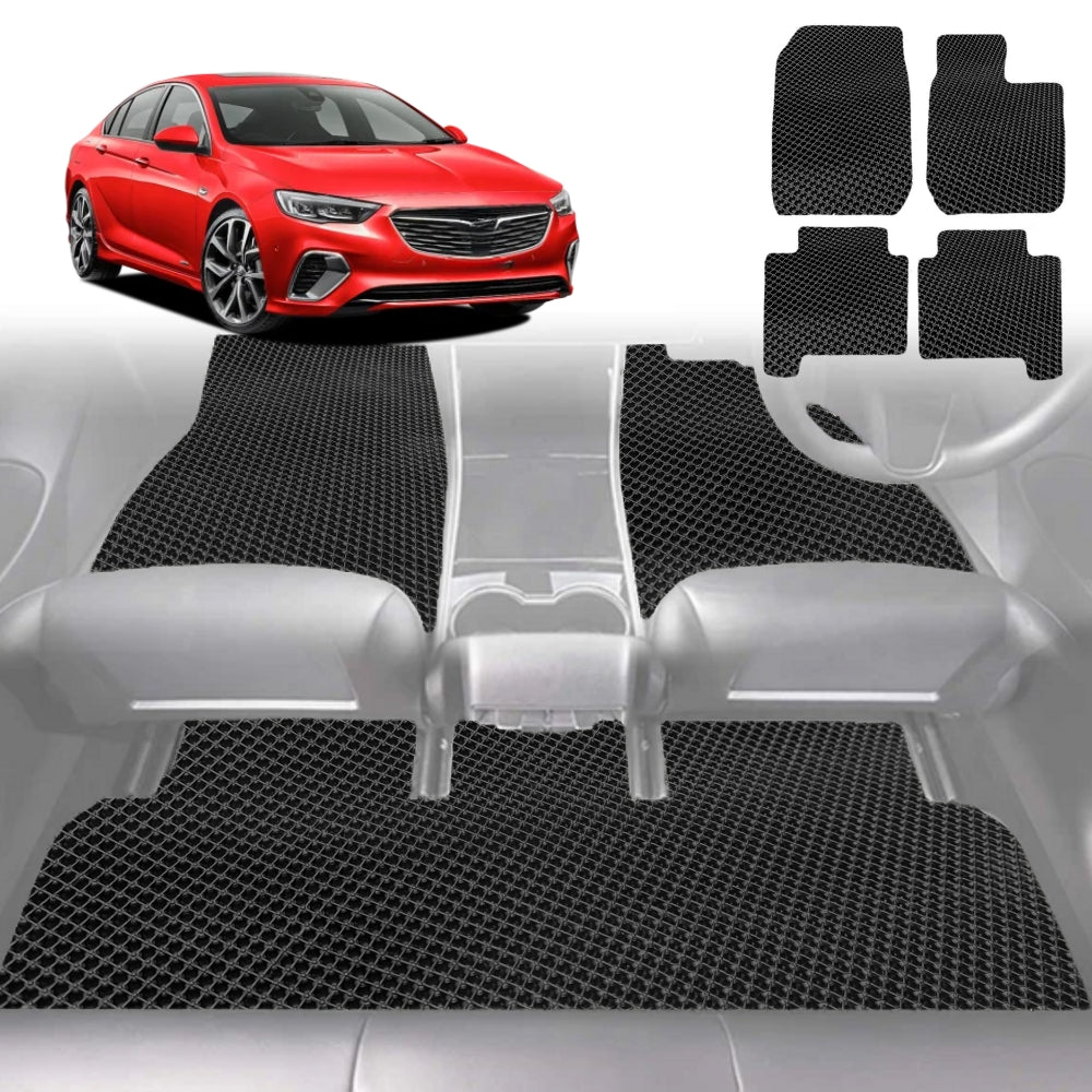 6D Diamond Car Floor Mats for Holden Commodore (ZB)2018-2020-Full Set-Black-Outback GT