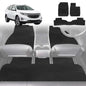 6D Diamond Car Floor Mats for Holden Equinox 2017-2020-Full Set-Black-Outback GT