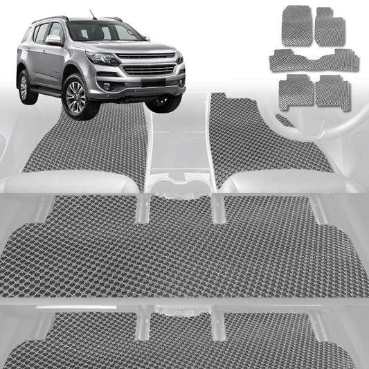 6D Diamond Car Floor Mats for Holden Trailblazer 2016-2020-Ultimate Set-Grey-Outback GT