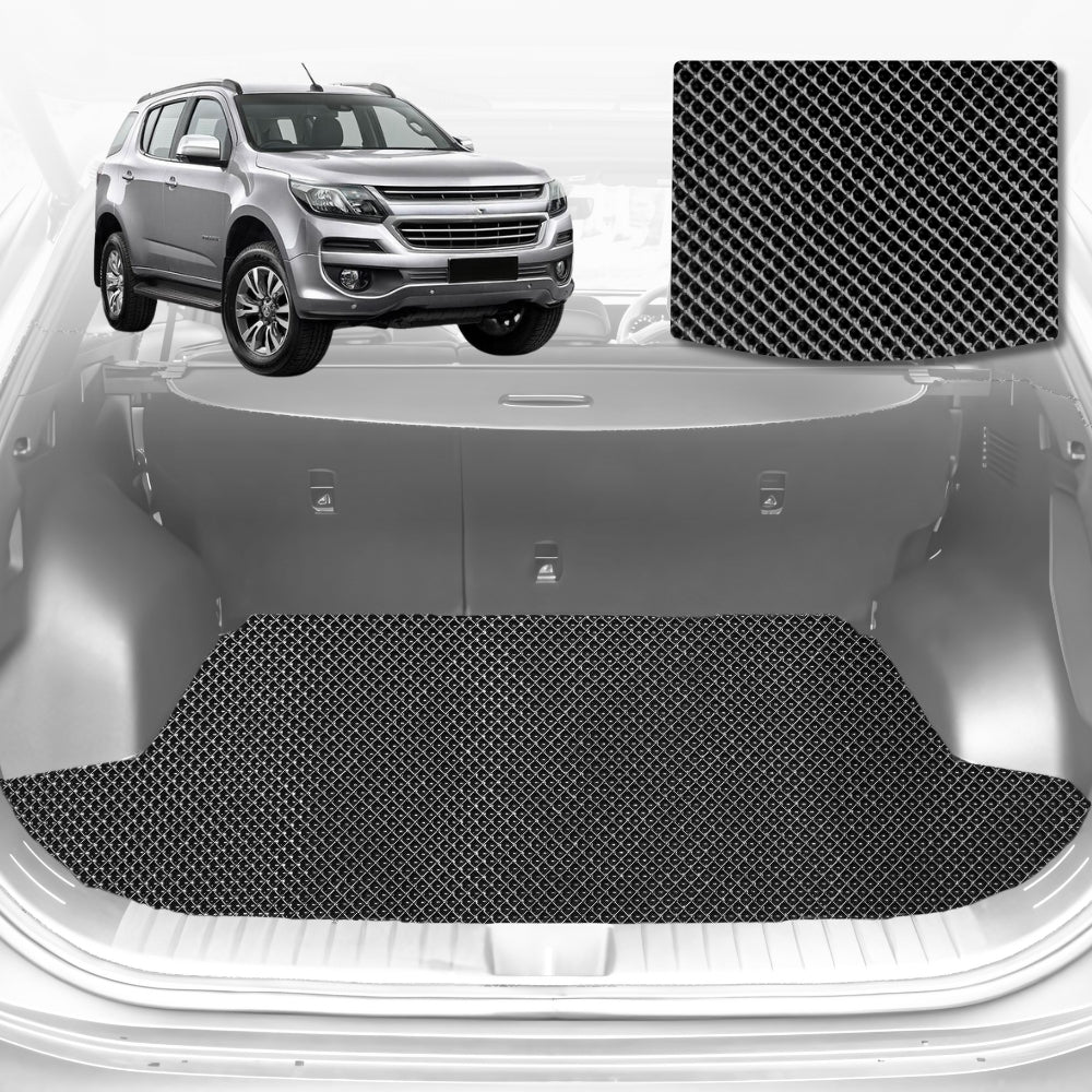 6D Diamond Car Boot Cargo Mat for Holden Trailblazer 2016-2020 (3rd Row folded/5 seater) | Heavy Duty Carpet Liner