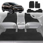 6D Diamond Car Floor Mats for Honda CR-V 2017-2022-Full Set-Black-Outback GT