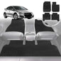 6D Diamond Car Floor Mats for Honda Civic 2012-2016 9th Gen Hatch-Full Set-Black-Outback GT
