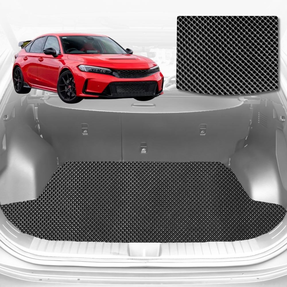 6D Diamond Car Boot Cargo Mat for Honda Civic (10th Gen)2016-2021 Hatch | Heavy Duty Carpet Liner