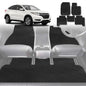 6D Diamond Car Floor Mats for Honda HR-V 2015-2021-Full Set-Black-Outback GT