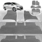 6D Diamond Car Floor Mats for Honda Odyssey 2014-2020 Standard 8 Seater-Ultimate Set-Grey-Outback GT